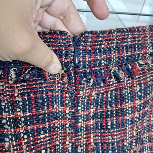 Court & Rowe Belle Noel Plaid Tweed Mini Skirt Womens LG Preppy Academia School - Picture 8 of 11